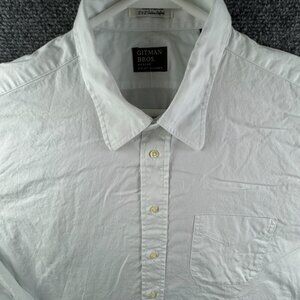 Gitman Bros Master Button Up Shirt Long Sleeve Men Ice Blue TTX 16.5 34 Cotton